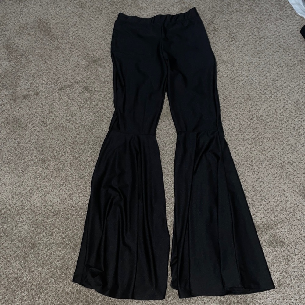 Super wide leg spandex high waisted bell bottoms